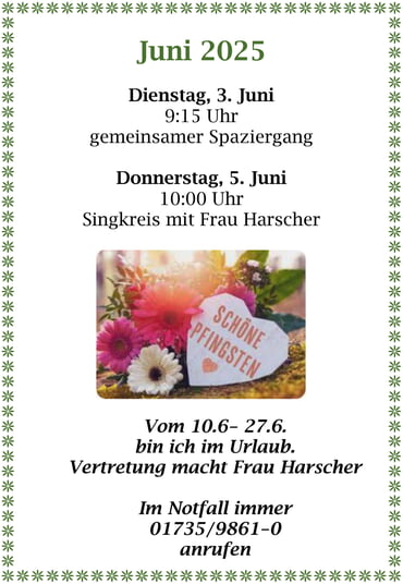 Veranstaltungen im Juni 2025 im Veile