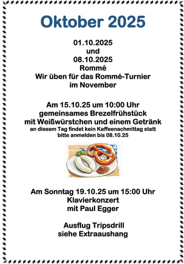 Veranstaltungen im Oktober im Veile-Areal