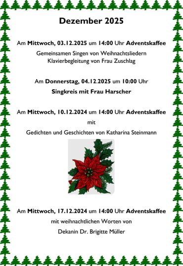 Veranstaltungen im Dezember 2025 im Veile