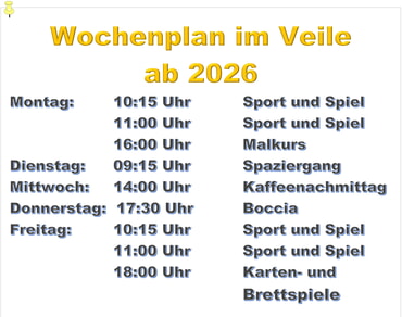 St&auml;ndige Termine 2026 im Veile